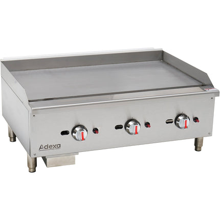 Premium Commercial Gas Griddle Smooth Plate 3 Burners 22.5k W Countertop |  Egg36 S