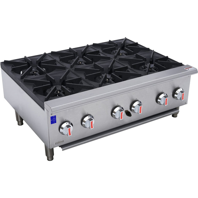 Professional Gas Hotplate Cooker 6 Burners 42k W Countertop |  Ehp6 S