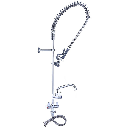 Pre Rinse Spray Unit With Swing Faucet Deck Mount Double Inlet Height 1000mm Stainless Steel |  Eq2801 A12
