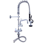 Pre Rinse Spray Unit With Swing Faucet Deck Mount Double Inlet Height 600mm Stainless Steel |  Eq7801 A08