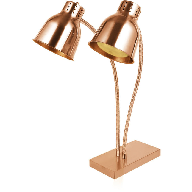 Commercial Tabletop Food Warmer 2 Heating Lamp 250 W Gold |  Ewl02 G2