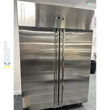 Commercial Freezer 1150 Litres Upright Stainless Steel Twin Door 1480x730x2010mm Fan Assisted Cooling |  Thl1180 Bt