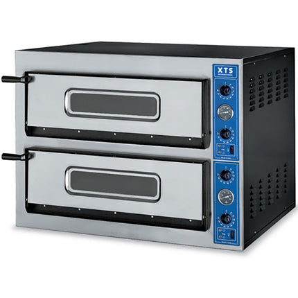 Italian Premium Electric Pizza Oven Thermometer 2 Chambers 610x610mm Capacity 4+4 Pizzas At 12&Quot; 230 V | Xts F260 Eaps 230