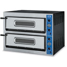 Italian Premium Electric Pizza Oven Thermometer 2 All Refractory Stone Chambers 720x720mm Capacity 4+4 Pizzas At 14&Quot; 230 V | Xts F260 Xraps