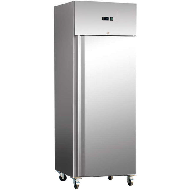 Commercial Freezer Upright Cabinet Stainless Steel 530 Litres Single Door 3 Shelves Static Cooling 680x810x2010mm |  Thl600 Bt