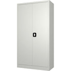 Commercial Steel Grey/White Storage Cupboard With 4 Shelves And Lock 800x400x1800mm |  Fca18 White