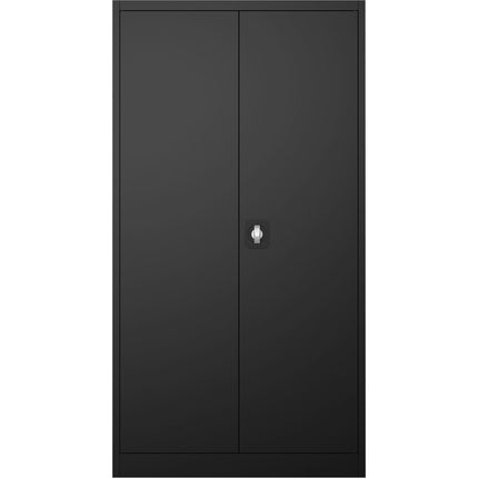 Commercial Steel Black Storage Cupboard With 4 Shelves And Lock 800x400x1800mm |  Fca18 Black