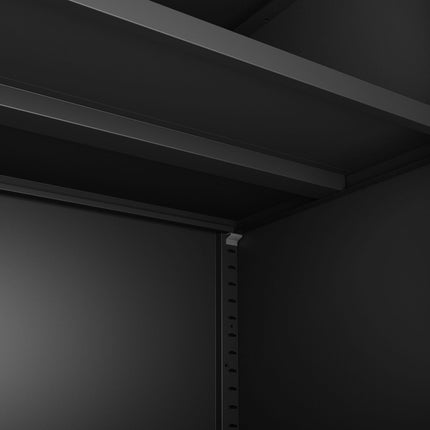 Commercial Steel Black Storage Cupboard With 4 Shelves And Lock 800x400x1800mm |  Fca18 Black