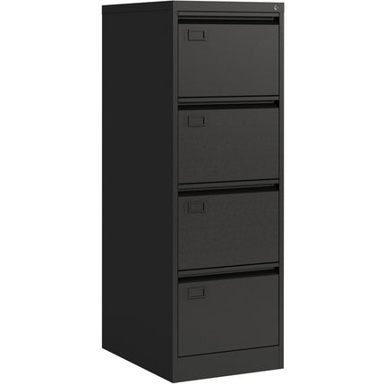 Professional Black Filing Cabinet 4 Drawer 452x620x1330mm |  Fcd4 Ablack