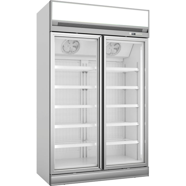 Commercial Display Cooler 1195 Litres Double Hinged Doors Top Mount |  Tr101