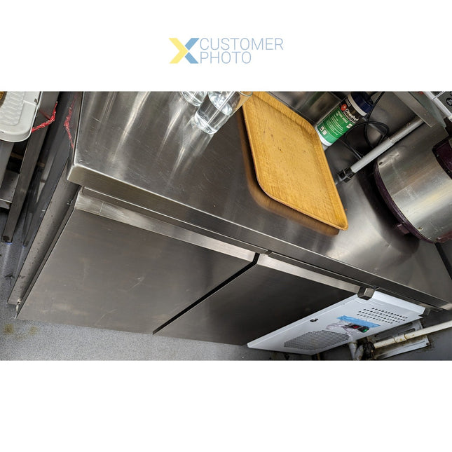 Professional Freezer Counter With Upstand 2 Doors Depth 600mm |  Fs22 V