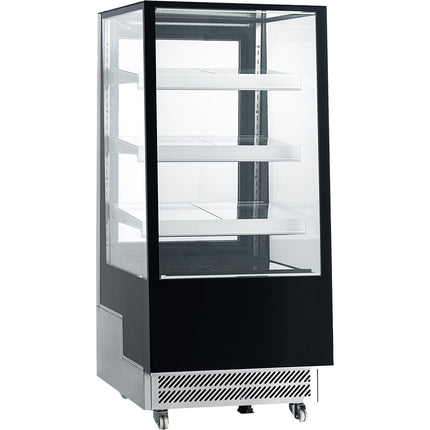 Display Merchandiser Fridge 350 Litres 3 Shelves Black &Amp; Stainless Steel |  Ft300 L
