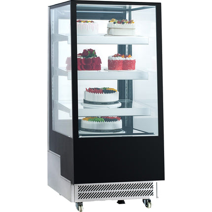 Display Merchandiser Fridge 350 Litres 3 Shelves Black &Amp; Stainless Steel |  Ft300 L