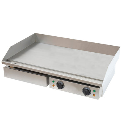 Commercial Griddle Smooth 730x500x230mm 4.4k W Electric |  Ft820