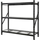 Industrial Heavy Duty Shelving Unit Powder Coated Steel 1960x610x1830mm 3 Shelves Black |  Fuji405
