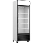 Commercial Single Bottle Cooler Upright 370 Litres Fan Assisted Cooling Hinged Glass Door Black&Amp;White |  Gdr333