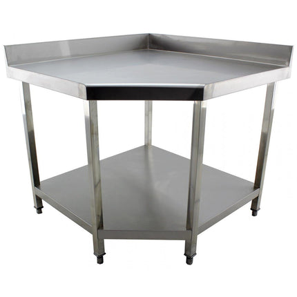 Commercial Work Table Corner Unit Stainless Steel Sides 600mm Upstand | Vt106 Cb
