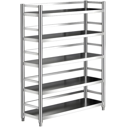 Commercial Shelving Unit 5 Shelves Stainless Steel 1500x500x1810mm |  Gew24