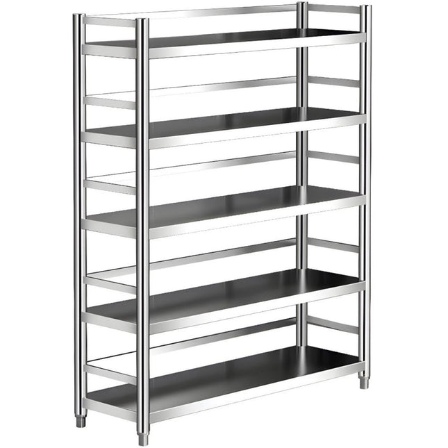 Commercial Shelving Unit 5 Shelves Stainless Steel 1500x500x1810mm |  Gew24
