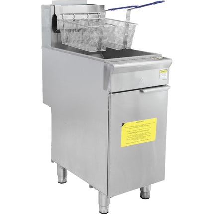 Professional Free Standing Gas Fryer Single Tank 26.5 L 393x765x1145mm | Gf4