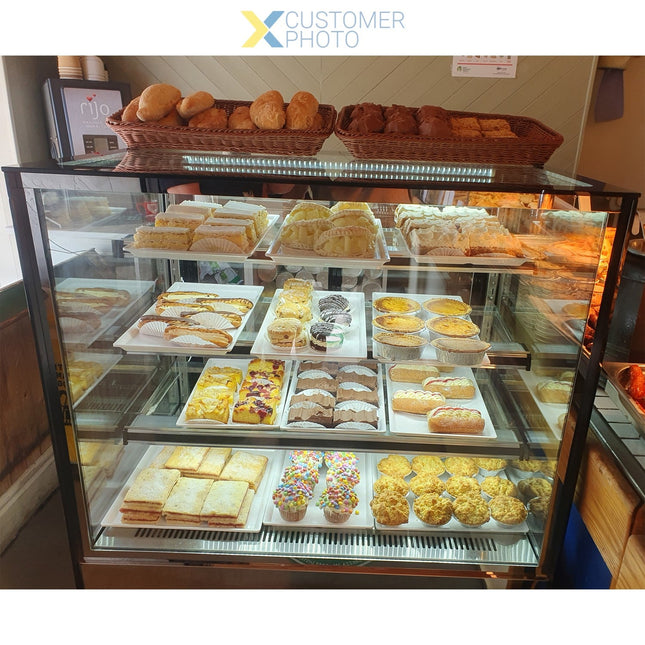 Cake Counter 1000x730x1300mm 3 Shelves Stainless Steel Base Led |  Gn1000 Rf3