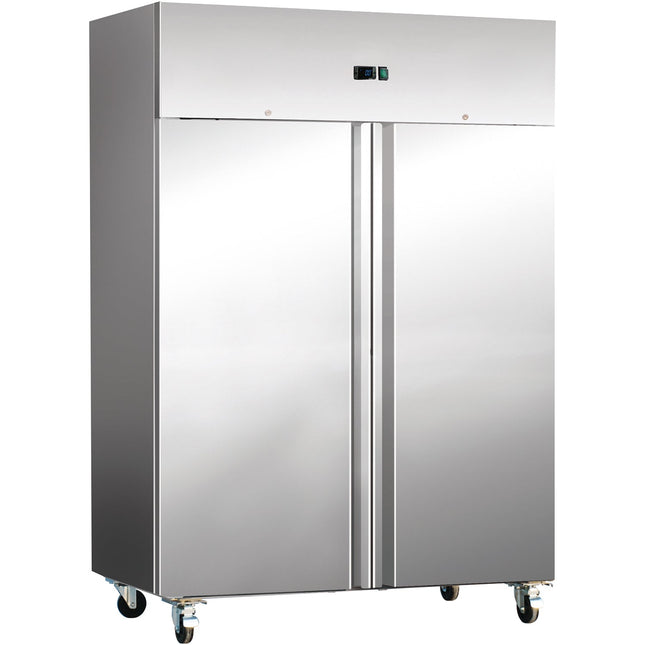 1476lt Commercial Freezer Stainless Steel Upright Cabinet Twin Door Gn2/1 Ventilated Cooling |  Thl1410 Bt