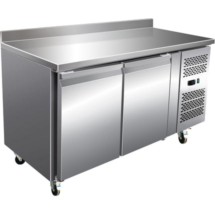 Professional Refrigerated Counter With Upstand 2 Doors Depth 600mm |  Thsnack2200 Tn