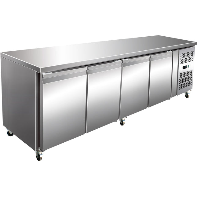 Commercial Freezer Counter Ventilated 4 Doors Depth 600mm | Thsnack4100 Bt
