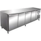 Commercial Freezer Counter Ventilated 4 Doors Depth 700mm |  Thp4100 Bt