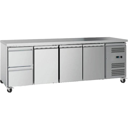 Commercial Refrigerated Counter 3 Doors 2 Drawers Depth 700mm |  2 Drg42 V