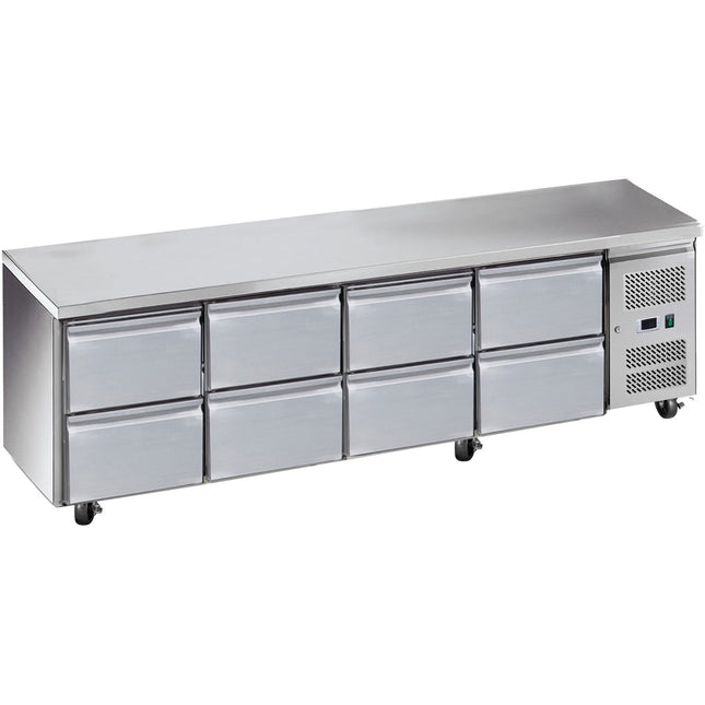 Commercial Refrigerated Counter 8 Drawers Depth 700mm |  Thp4180 Tn