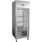600lt Commercial Refrigerator Stainless Steel Upright Cabinet Single Glass Door Gn2/1 Ventilated Cooling |  R600 Vglass