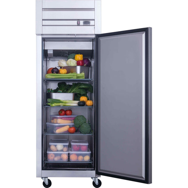 600lt Commercial Upright Refrigerator Single Door Stainless Steel |  Gn70 Ar