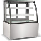 Cake Counter Curved Front 1200x730x1200mm 2 Shelves Stainless Steel Base Led |  Gn1200 Cf2
