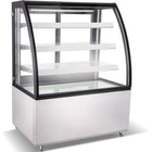Cake Counter Curved Front 1200x730x1300mm 3 Shelves Stainless Steel Base Led |  Gn1200 Cf3