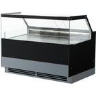Serve Over Deli Counter Black Front Straight Glass Front Width 1500mm | Gn1500 Ck2 Black