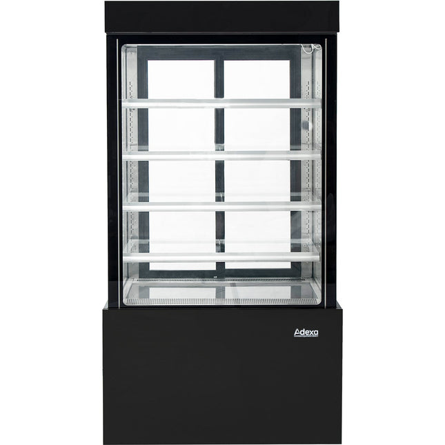 Cake Counter 1000x740x1900mm 4 Shelves Led Black |  Gn1000 Smblack