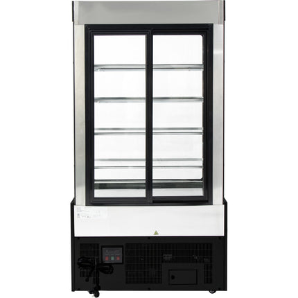 Cake Counter 1200x740x1900mm 4 Shelves Led Black | Gn1200 Smblack