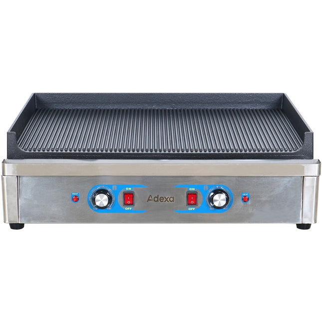 Professional Grill Electric 2 Zones 4.6k W Ribbed Cast Iron Top |  Gp7050 Ew