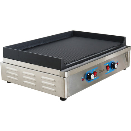Professional Grill Electric 2 Zones 4.6k W Ribbed Cast Iron Top |  Gp7050 Ew
