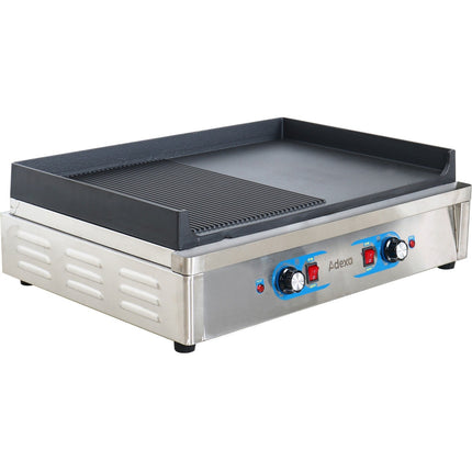 Professional Grill Electric 2 Zones 4.6k W Smooth/Ribbed Cast Iron Top | Gp7050 Egw