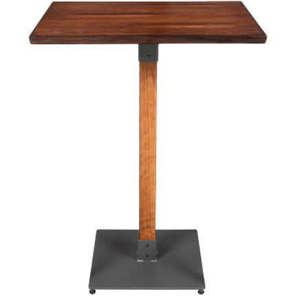 Rustic Bar Table Walnut Top 600x600mm Indoors |  Gs10143 Bar24