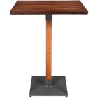 Rustic Bar Table Walnut Top 600x600mm Indoors |  Gs10143 Bar24