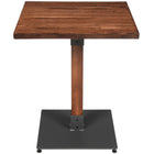 Rustic Bistro Table Walnut Top 600x600mm Indoors |  Gs10143 Table24
