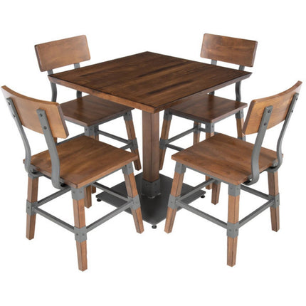 Rustic Bistro Table Walnut Top 720x720mm Indoors |  Gs10143 Table30