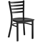 Black Steel Chair With Black Wood Seat &Amp; Black Back |  Gs694 Blackseatblackback