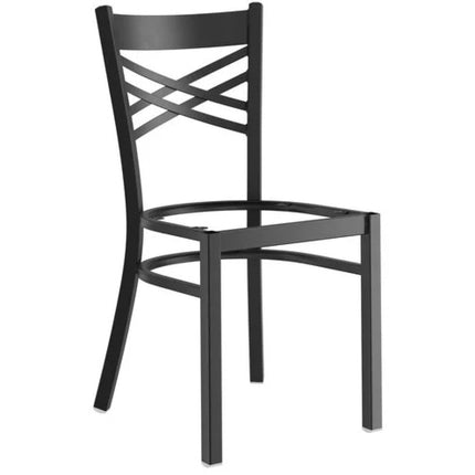 Black Steel Cross Back Chair |  Gs6 F0 Bframeblack