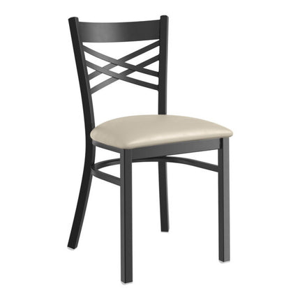 Black Steel Cross Back Chair |  Gs6 F0 Bframeblack