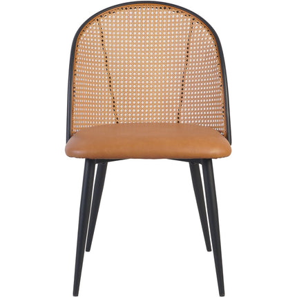 Bistro Rattan Chair With Black Vinyl Seat Round Back |  Gsm1023 Black