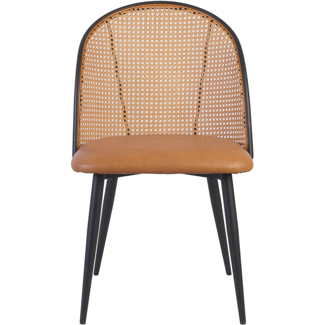 Bistro Rattan Chair With Black Vinyl Seat Round Back |  Gsm1023 Black